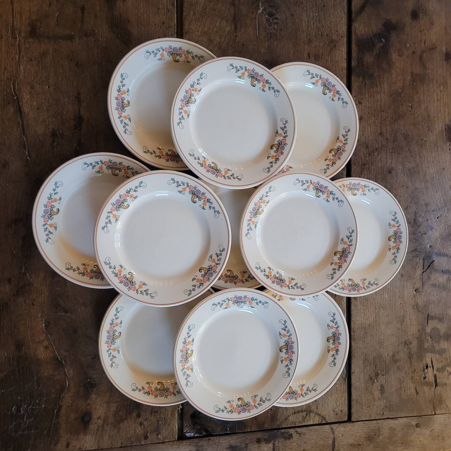 St Clément Félicie dessert plates 60's