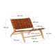 Wooden armchair with leather straps