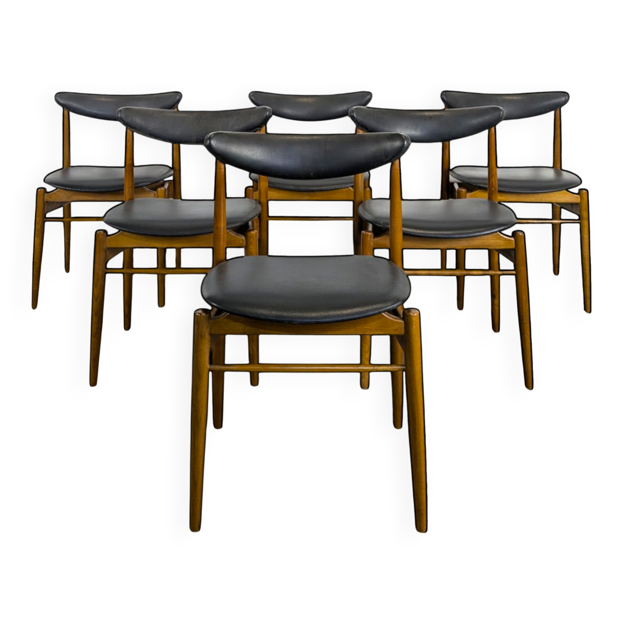 Set of 6 Scandinavian teak chairs