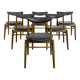 Set of 6 Scandinavian teak chairs