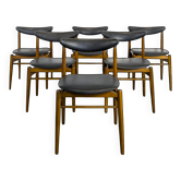 Série de 6 chaises scandinaves en Teck