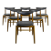 Set of 6 Scandinavian teak chairs