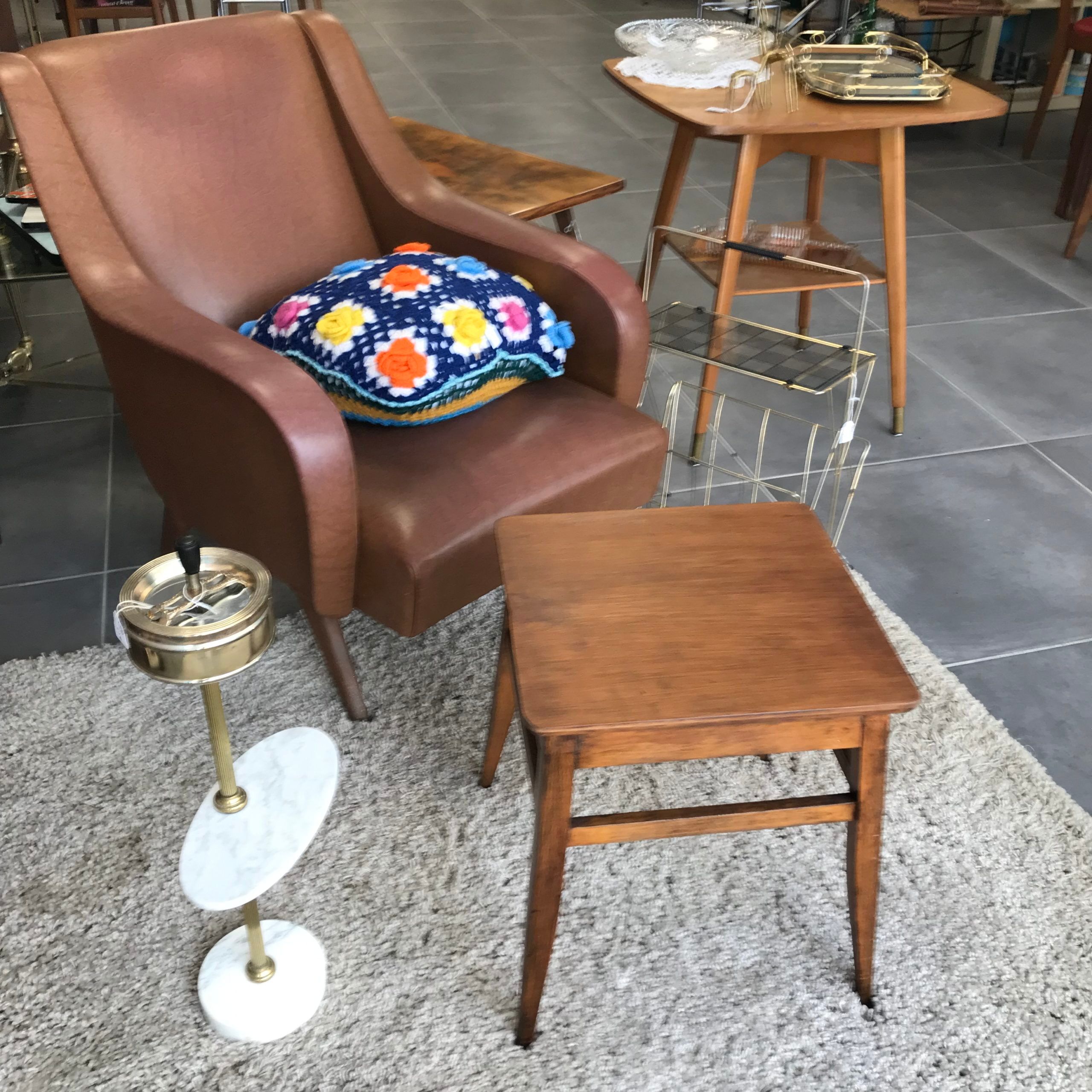 Square wooden table