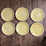 Set of 6 Salins checkered plates