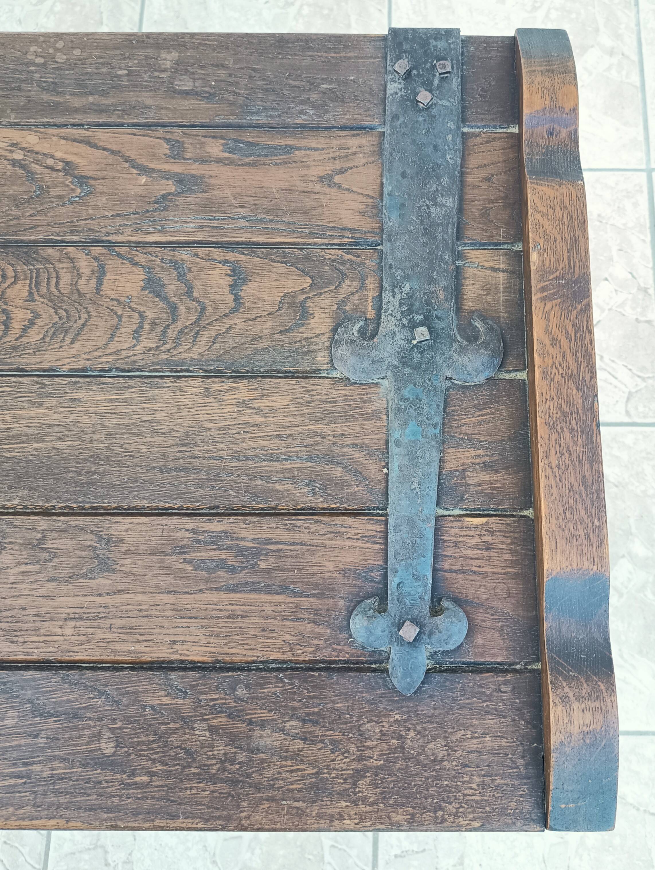 Rustic solid oak chest