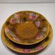 Fruit strainer in Barbotine and serving dish from Salin les Bains.