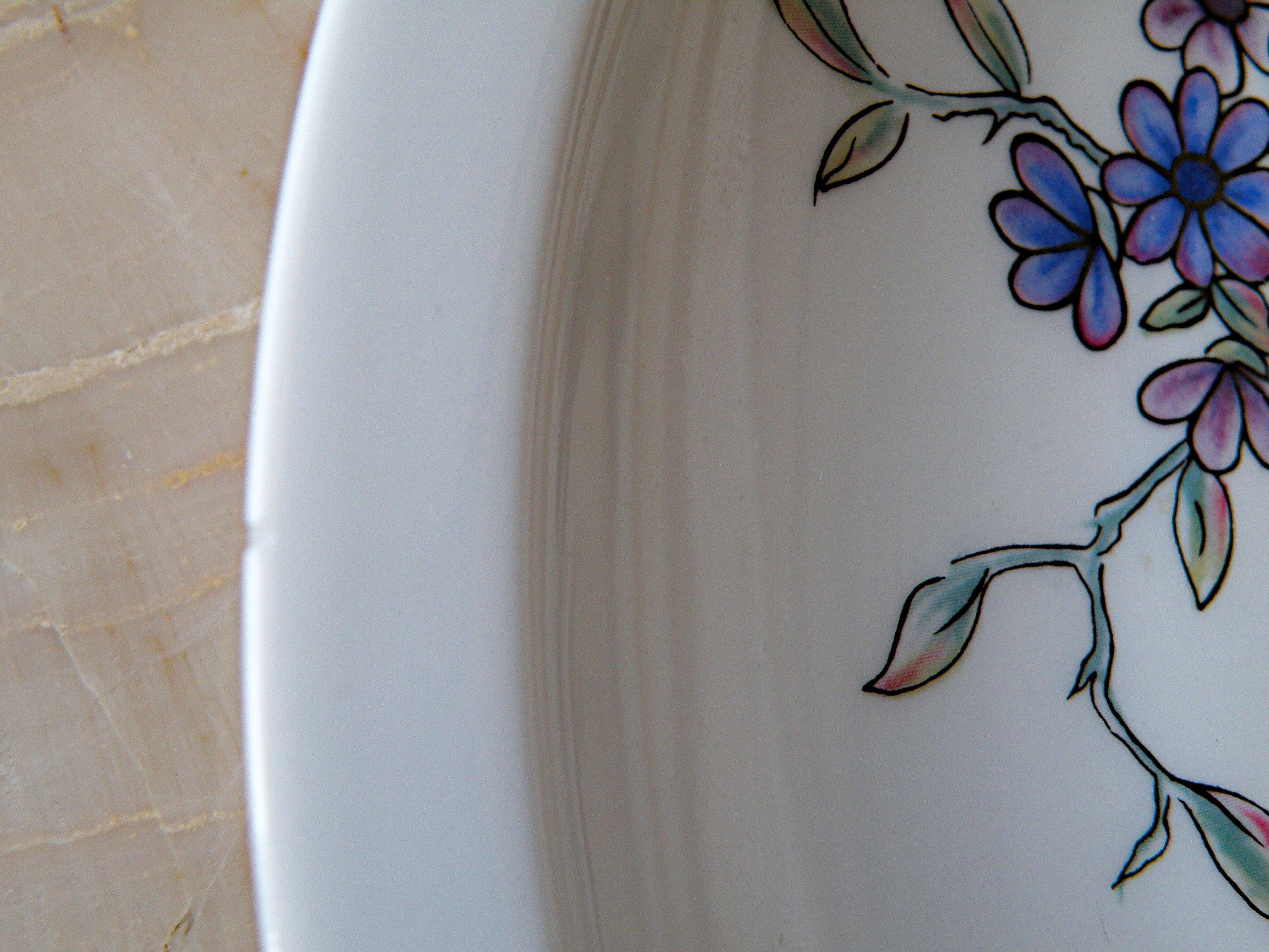 Display servant for cakes, aperitif, fruit, porcelain