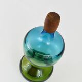 Carafe colorée Tropico en verre par Göran Wärff pour Pukeberg, Suède, 1960