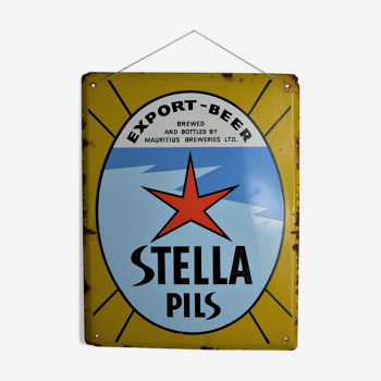 Plaque émaillé bière Stella Pils