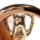 Silver-plated champagne bucket with ring handles.
