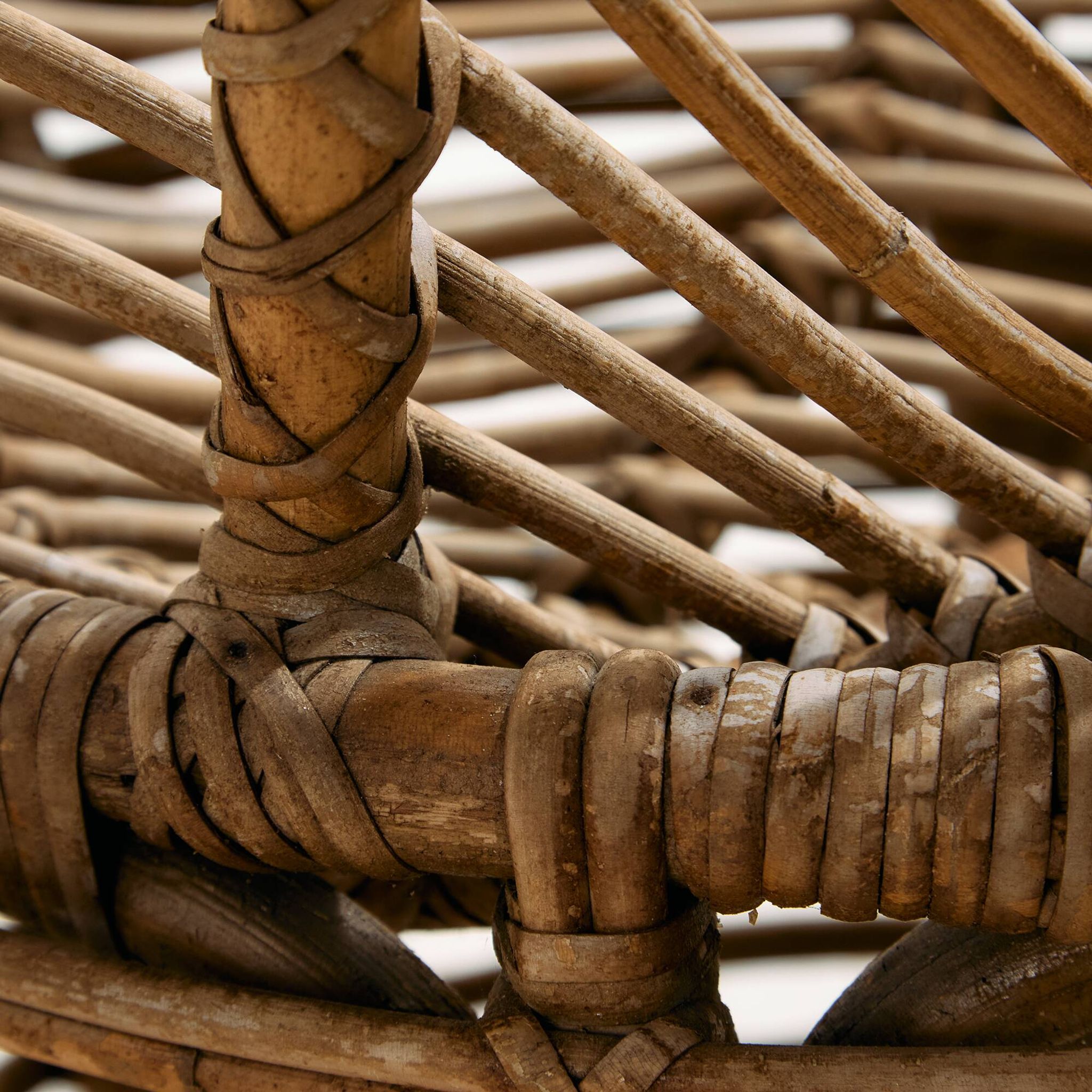 Rattan and bamboo set, Set of 2