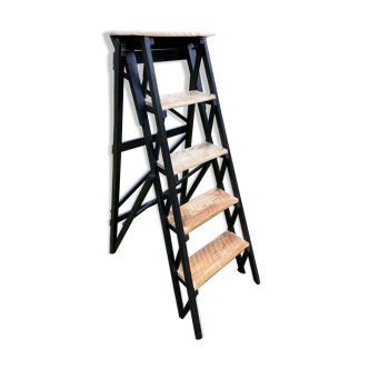 Restored wooden painter's stepladder