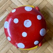 Vintage Wooden Pull Along Toy - Mushroom - 1960s