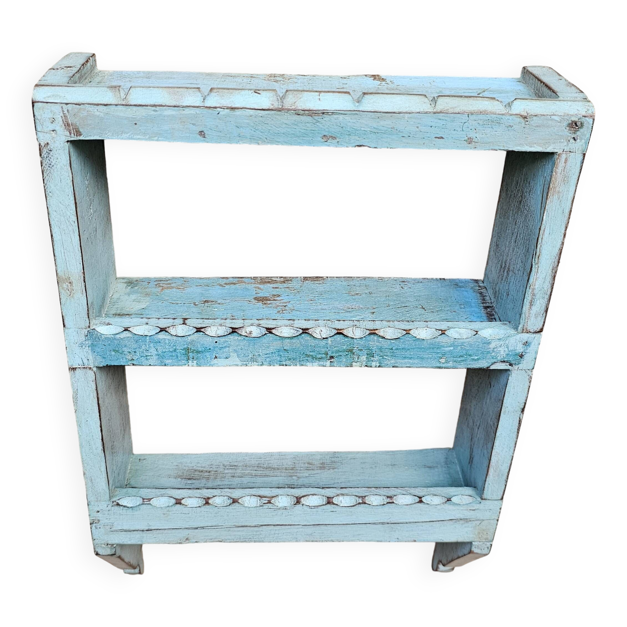 Burmese teak wall shelf