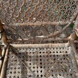 Paire de fauteuils anciens en rotin