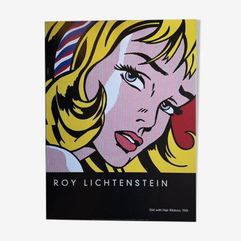 Grande Affiche Roy Lichtenstein - Girl with Hair Ribbon - 2003