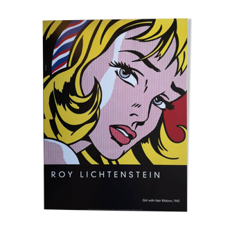 Grande Affiche Roy Lichtenstein - Girl with Hair Ribbon - 2003