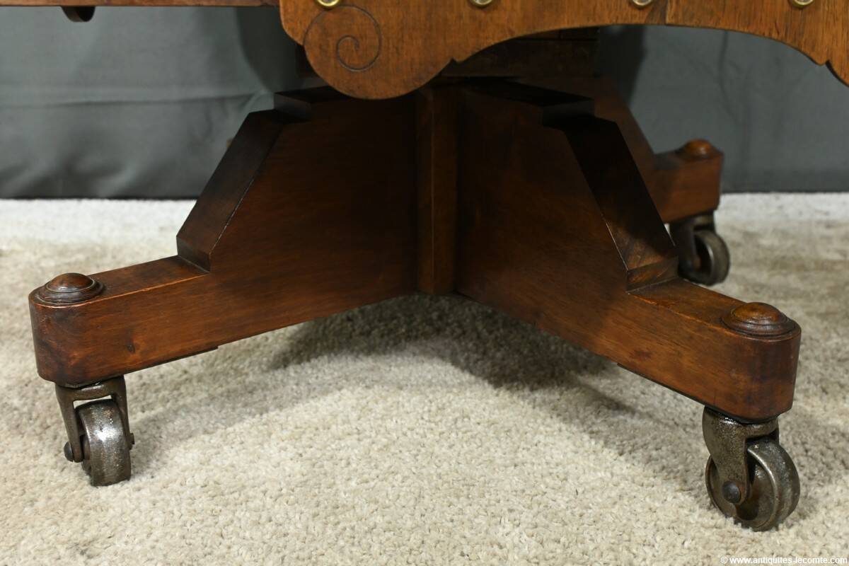 Revolving Walnut Bookcase, stamped G.Lancelin – 1900