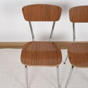Formica extending table with 4 chairs, set, vintage from the 70s.
