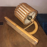 Vintage rattan wall lamp