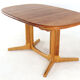 Glostrup oval 2x extendable dining table - massive teak - danish design