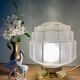 Vintage art deco globe table lamp in frosted glass