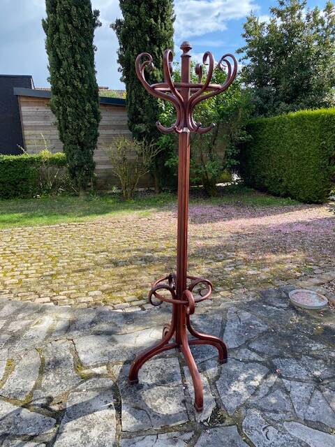porte manteau perroquet en acajou