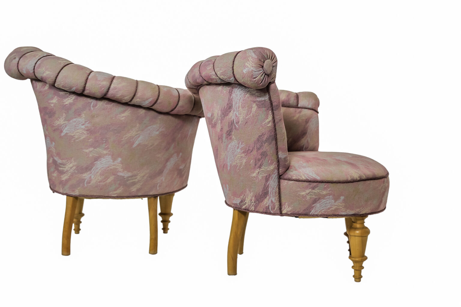 Fauteuils asymétriques danois dans le style de Kagan années 1950, ensemble de 2