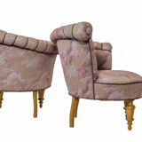 Fauteuils asymétriques danois dans le style de Kagan années 1950, ensemble de 2