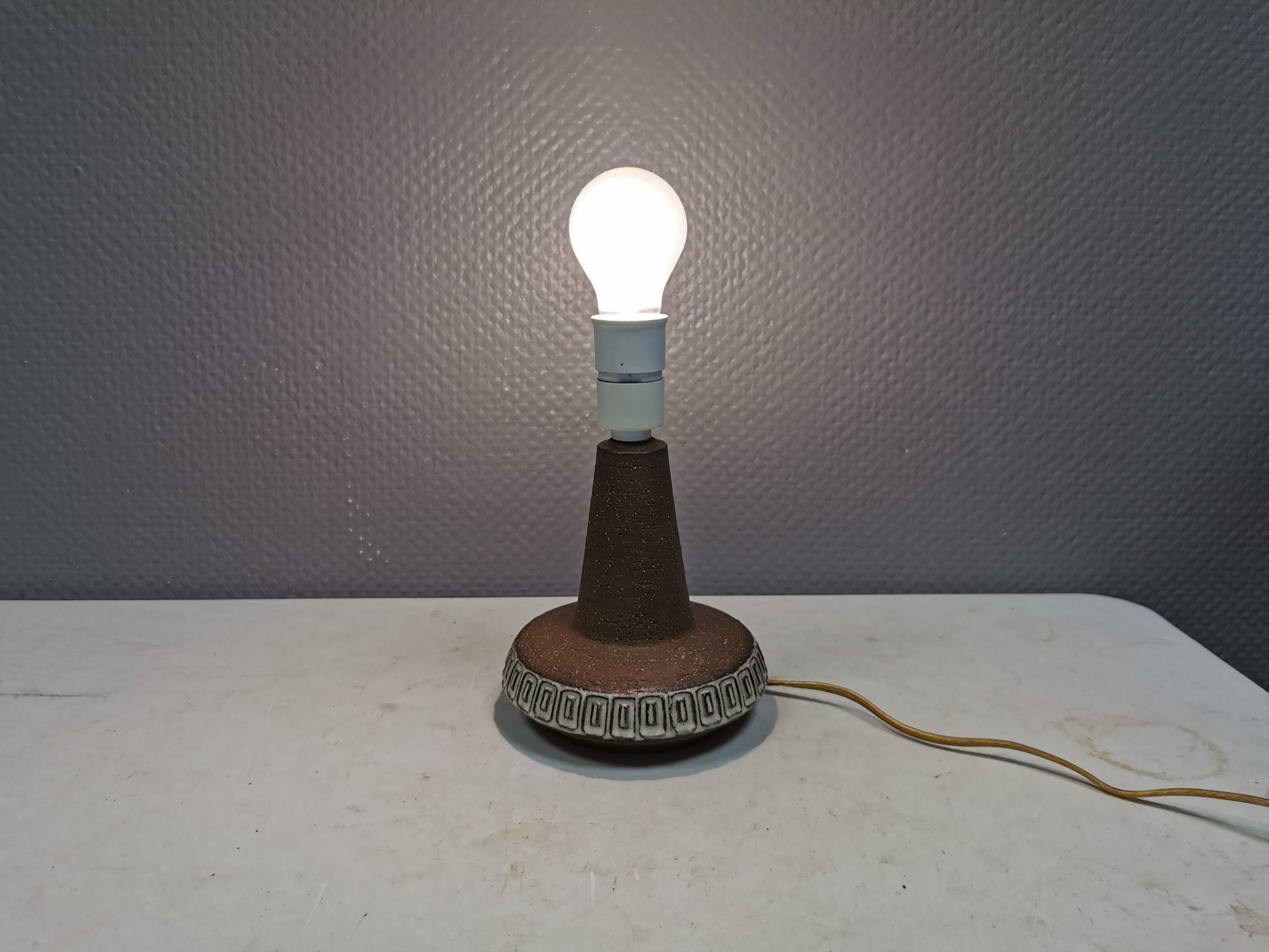 Ceramic Table Lamp, Helge Bjufstrøm Design, Michael Andersen Denmark, 1960s