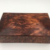 Ancient box, walnut magnifying glass box, early 20th century