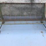 Banc de jardin métal perforé rené malaval 1950/60
