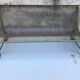 Garden bench perforated metal René Malaval 1950/60