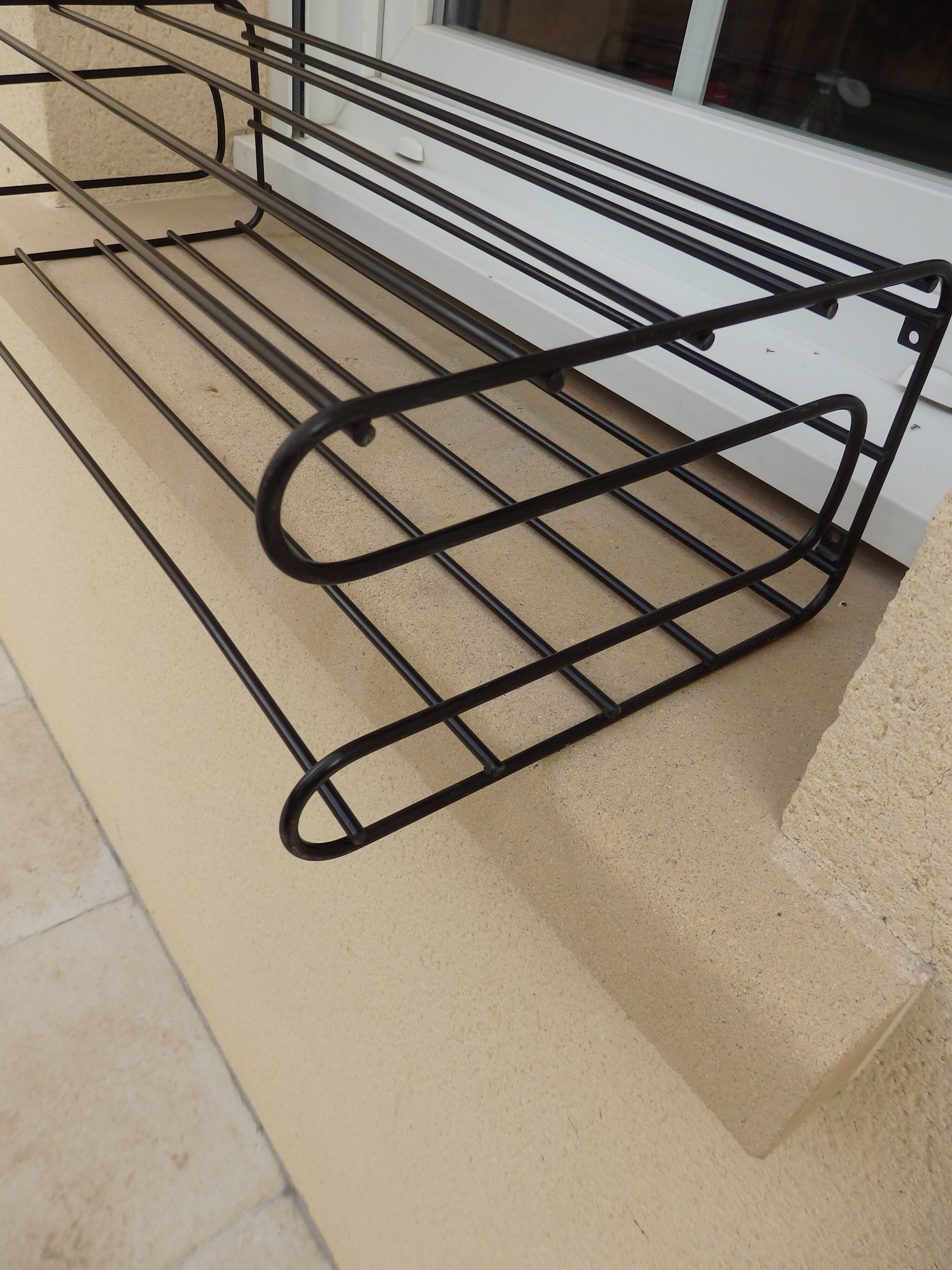 Wall shelf metal black IKEA vintage year 80 design
