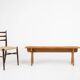 Art Deco Bench in Wood, France, 1940s