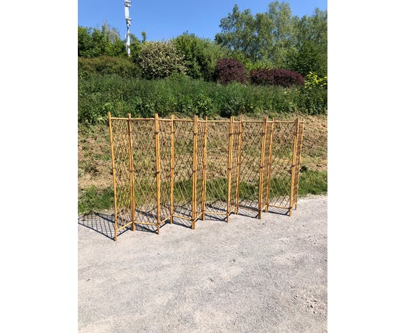 Vintage rattan screen