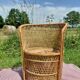 Vintage garden furniture in wicker rattan 1960 - complete 4-piece set