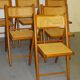 Set de 6 chaises pliantes cannées vintage