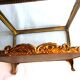 Napoleon III jewelry box, beveled glass and gilded brass, red padded, 4 feet