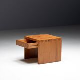 Pine Bedside Table, France, 1960s