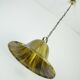 Vintage pendant lamp amber color acrylic and brass 1970s