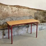 Bureau double deux places d'écolier 1970