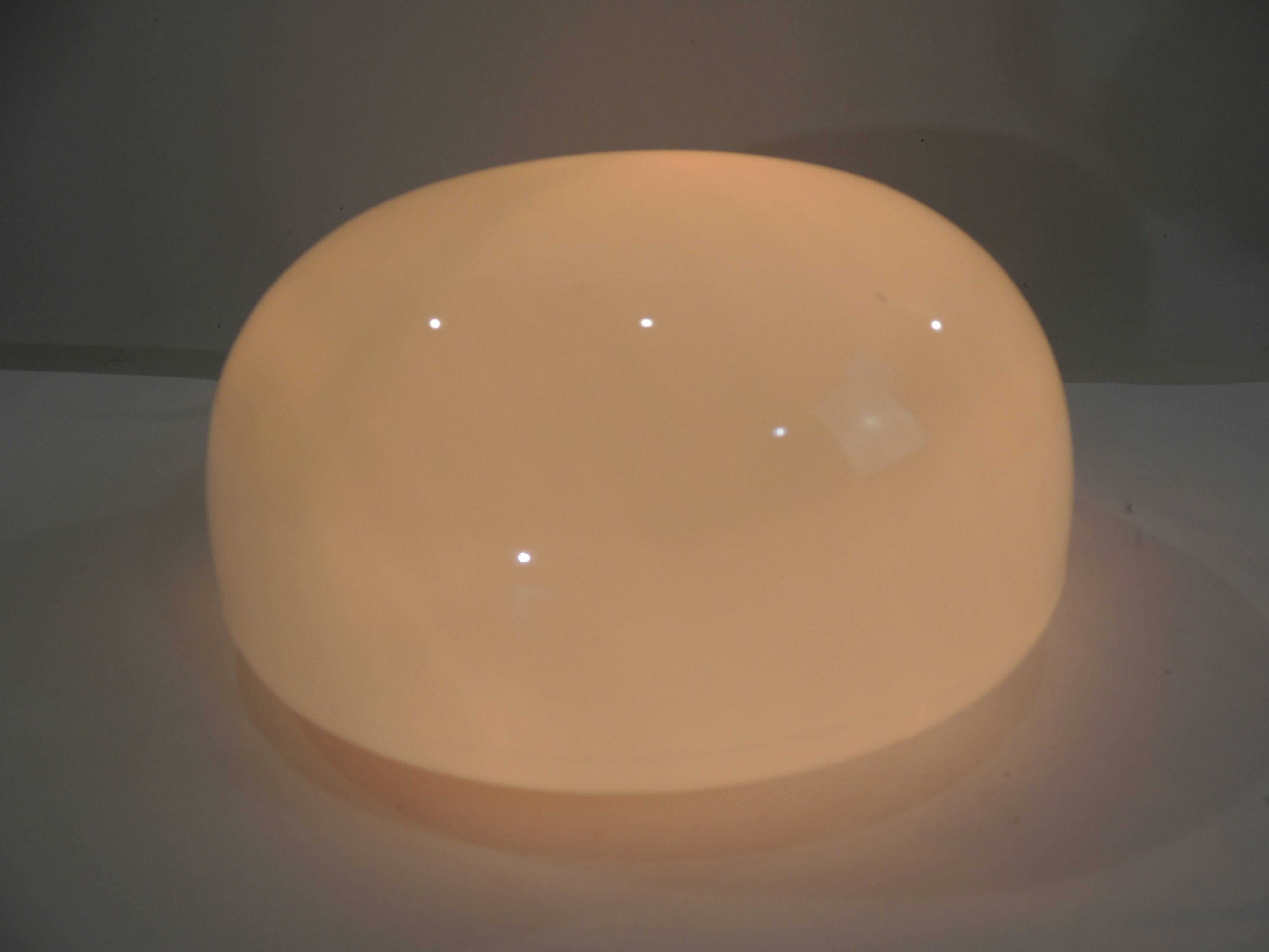 Vintage opaline ceiling lamp pair