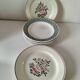 Mix of 10 ironstone plates, HBCM Agnès decoration - St Amand decoration 2070