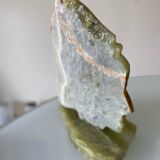 Sculpture  Visage Indien en Onyx Vert