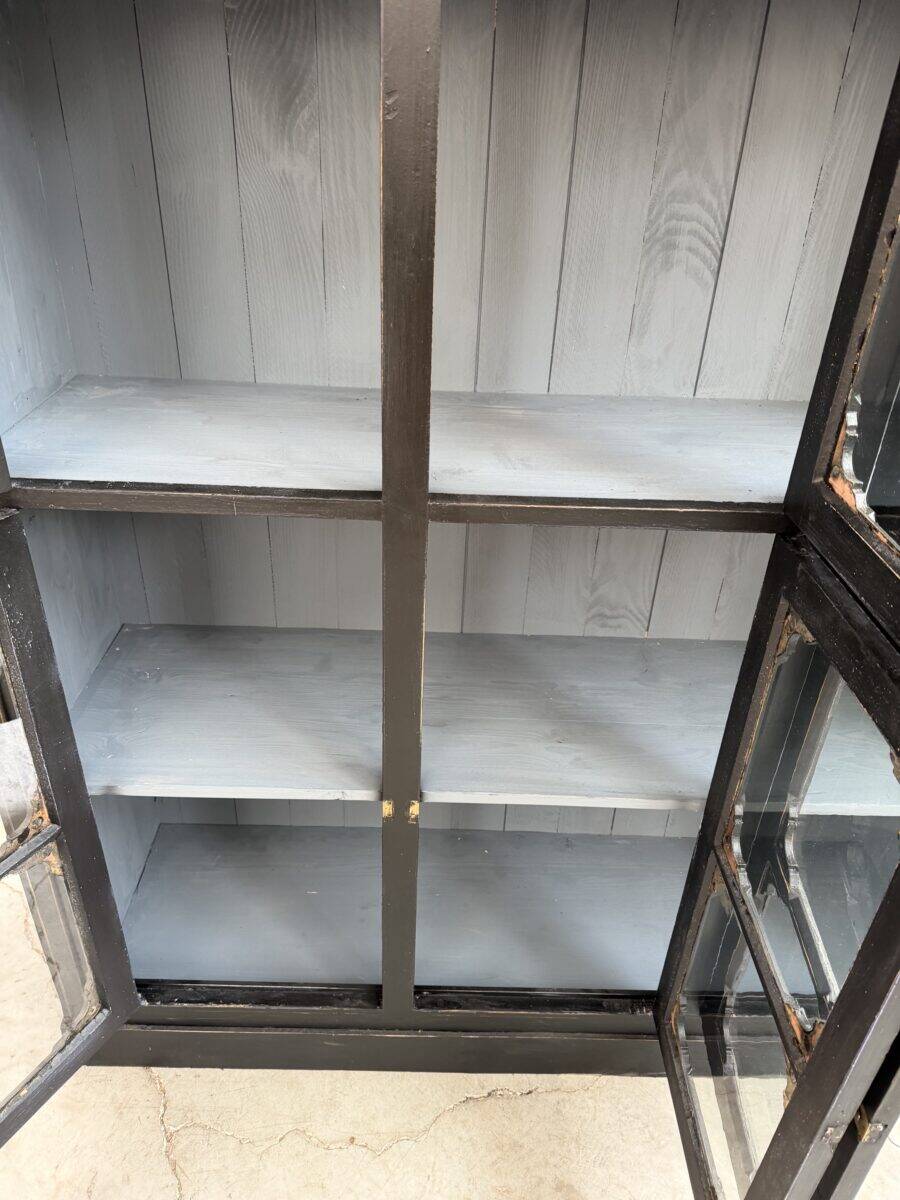 Patinated museum display case