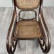 Curved wooden rocking chair in Thonet style, 20th century