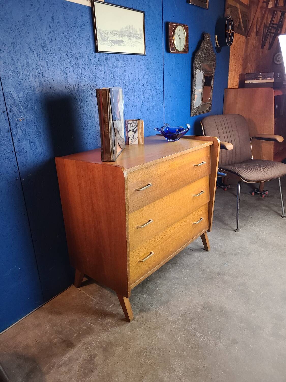 Vintage Scandinavian style chest of drawers. 60s