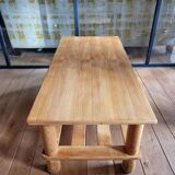 Pine coffee table, with review door, 70s