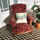 Vintage English flower velvet armchair